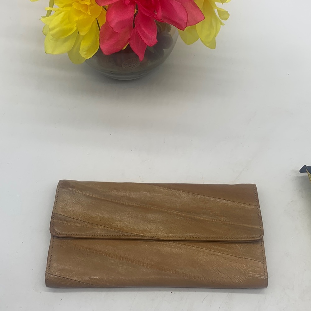 Eel Skin Tan Wallet